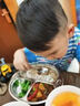 迪士尼 宝宝分格餐盘儿童不锈钢餐具卡通防摔幼儿园小孩家用辅食碗 米奇蓝 实拍图