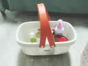 芮丽雅（RUILIYA）学生宿舍神器浴篮手提篮沐浴篮子澡堂洗澡篮洗浴筐洗漱筐沥水篮子 北欧白小号【升级款浴篮 实拍图