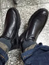 金利来（Goldlion）男鞋男靴时尚简约轻便鹿皮靴子加绒保暖棉靴G539340049AAM黑色39 实拍图