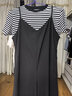 无印良品（MUJI） 女式 易干弹力泡泡纱 背带裤 女装夏季连体裤吊带BC2JRA4S 黑色 L （165/88A） 实拍图