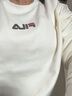 FILA 斐乐官方男装情侣款卫衣秋冬男女同款休闲卫衣加绒保暖上衣 奶盐白-IV（加绒） 180/100A/XL 实拍图