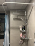 圣莎兰恩 浴室浴帘杆转角浴帘弧形浴杆套装弧型L型浴室浴帘布套装免打孔 免打孔烤漆白伸缩B款+浴帘+环 实拍图