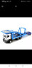 MINI AUTO合金汽车模型声光开门玩具彩盒康明斯卡车道路清障车拖车高速公路 汽车运输车 蓝色 实拍图