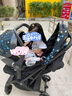 虎贝尔高景观婴儿车轻便可坐可躺宝宝推车溜娃神器可折叠婴儿伞车 Mpro自动收车-墨绿 实拍图