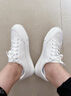 回力（Warrior）官方小白鞋女鞋冬季板鞋女士低帮饼干鞋皮面休闲鞋子女 白色 37 实拍图
