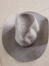 慕衣宾士草帽男夏天遮阳帽子户外凉帽男士防晒太阳帽舒适钓鱼帽透气渔夫帽 浅灰色(B西部牛仔) (均码) 实拍图