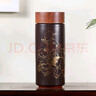 金镶玉 宜兴原矿紫砂杯  描金家用办公杯陶瓷茶杯茶具保温杯礼盒装 纳福紫砂办公杯礼盒套装360ml 实拍图