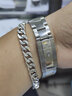 罗泰老银匠925银霸气男士复古手链潮时尚个性马鞭链刻字手环 手链长21cm（适合手腕周长19cm） 实拍图