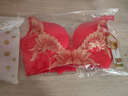 代代之家红色内衣套装女本命年结婚无钢圈性感小胸聚拢无痕内裤文胸罩  9999红色+309红色 34-75B 实拍图