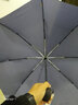 天堂伞 全自动雨伞男女加大号加固防风商务伞三折自开收晴雨两用广告伞 3331E-蓝灰色 8骨 实拍图