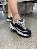 斯凯奇（Skechers）女鞋秋冬2025新款经典熊猫鞋轻便运动鞋休闲鞋厚底增高老爹鞋女 黑色/白色-BKW/女 36 实拍图