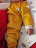 童馨源婴儿儿童保暖内衣套装秋冬宝宝加绒加厚高腰护肚婴儿秋衣秋裤宝宝 黄色双面绒(高腰套装) 80 80cm建议8-12个月 实拍图