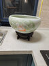 伊莲鱼缸花瓶高脚底座陶瓷木质制木托树脂瓷器奇石工艺品花盆架子摆件 直径26CM高13cm左右 实拍图