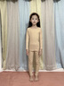 舞东方德绒儿童肤色保暖内衣秋冬季女童舞蹈服肉色加绒打底衣隐形打底衫 肉色-德绒【上衣+裤子】 140 (身高130-140厘米) 实拍图