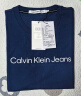 Calvin Klein Jeans夏季男女情侣中性年轻ck多色印花透气修身短袖T恤J320931 C5G-海军蓝 XXL （推荐175-190斤） 实拍图