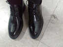 戈耐男士内增高男鞋正装皮鞋男商务休闲鞋真皮增高鞋男英伦德比鞋子男 黑色【增高 6cm】真牛皮 四季款 40 (250mm) 实拍图