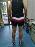 SEOBEAN新款男士运动健身短裤训练跑步裤轻薄速干马拉松短裤男子三分裤子 深蓝色 XL 实拍图
