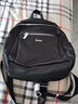 莱夫双肩包女大容量通勤旅行经典百搭轻便帆布背包 小号黑色(可放idad mini) 实拍图