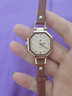 聚利时(julius)手表女时尚复古钢化玻璃镜面韩版潮流ins风石英防水学生女士手表JA-750 复古咖 实拍图