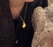 中国黄金（CHINA GOLD）黄金月桂兔项链女本命年足金小兔子吊坠生日礼物送女友老婆 月宫折桂吊坠 约1.4g【配18k金链】 实拍图