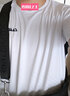 骆驼（CAMEL）羽毛球服男防晒速干运动两件套装 Y1S2TLF652-1 本白/黑色 S 实拍图