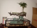 流水趣 陶瓷假山摆件缸造景新中式禅意桌面客厅办公开业乔迁玄关装饰 高山流水摆件（绿植＋青苔） 实拍图