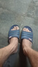 经典拖鞋舒适休闲一字拖居家情侣防滑男女凉拖鞋 蓝色 41 （偏小码建议拍大一码） 实拍图