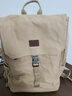 新潮代背包男帆布休闲复古双肩包大容量旅行包初高中大学生书包电脑包 2005卡其色【可放15.6英寸电脑】 双肩包 实拍图