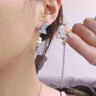 QMXD不对称蝴蝶流苏耳夹女小众独特仙气无耳洞耳环珍珠耳坠高级感耳饰 蝴蝶流苏螺旋耳夹 实拍图