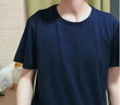宾色短袖t恤男莫代尔冰丝纯白色打底衫半袖黑白V领夏季半袖鸡心领体恤 V领黑 V领宝蓝(双件) XL【130-150斤】 实拍图