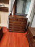 虎大师红木家具非洲鸡翅木（学名：非洲崖豆木）实木五斗柜抽屉式储物柜收纳柜客厅卧室柜边柜 素面款100CM 实拍图