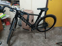 永久公路自行车男女700C弯把破风公路车27级变速成人学生城市运动单车 27速-消光黑+挡泥板+座套 实拍图