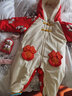 优奇婴儿衣服宝宝过年衣服拜年服红色棉服加厚冬季连体衣新生儿周岁服 红色刺绣年服+醒狮帽+红袜 90cm 实拍图
