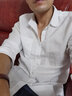 歌世爵纯色亚麻衬衫男士棉麻料衬衣长袖休闲宽松透气春夏季帅气文艺青年男装 白色 L 实拍图