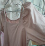 热风连衣裙女夏季新款女士气质方领收腰显瘦气质裙子 14粉红 M 实拍图