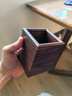 汇星文具 木制方形笔筒办公室桌面 学生创意多功能办公用品收纳盒 毕业励志礼物中国风摆件可印制logo HX-1031（无印字款） 实拍图