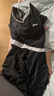特步（XTEP）泳衣女士连体裙摆遮肚显瘦夏季休闲短裙泳装女A210008 黑色 3XL  实拍图