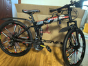 凤凰（Phoenix）折叠山地自行车男女成人学生青少年单车双减震碟刹轻便变速折叠车 黑红十刀轮/显档变速/三套全轴承 24速高配-26寸（身高160-185CM） 实拍图