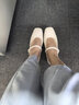 百丽（Belle）质感温柔包头凉鞋女商场同编织条带凉鞋A8H1DBH4 米白 35 (225mm) 实拍图