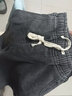 西域传奇牛仔裤男秋冬季潮牌高街宽松直筒裤子男百搭纯色阔腿复古休闲长裤 烟灰色+浅蓝色 M (建议90斤-100斤) 实拍图