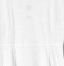 晚白100%纯棉连衣裙2024夏季新款简约休闲圆领小个子短款T恤裙 白色 XL 晒单实拍图