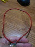 彩荷 牢固蜡绳皮绳项链绳挂件绳吊坠绳编织挂绳玉佩玉坠 1.5mm粗红色45cm长 实拍图