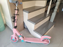 帝百伦滑板车儿童6-12岁成人代步手刹两轮校园大童折叠踏板车平衡车手刹 粉青6-40岁【减震+手刹+闪光】 实拍图