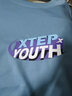 特步（XTEP）短袖t恤衫男女夏季吸湿排汗圆领半袖透气宽松休闲百搭潮流短袖 0204碧空蓝-男 2XL 实拍图