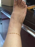 xianglong珠宝 18K金可调节一款多带珠珠手链脚链女款细款 18K黄金 22.5+3cm 实拍图