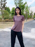 朵梵蓮运动套装女春夏季宽松显瘦瑜伽服女套装长袖健身房跑步健身服透气 【3件套】暗紫短袖+长袖+长裤 S 85-103斤 实拍图