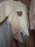 贝瑞加（Babyprints）婴儿秋冬衣服2件装新生儿半背衣初生宝宝加厚夹棉上衣 小熊59 实拍图