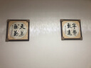 紫腾随轩字画中式客厅装饰画玄关书房茶室励志壁画办公室禅意挂画装裱 宁静致远 40*40cm红木色实木框 实拍图