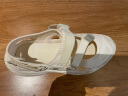 斐乐（FILA）FUSION斐乐玛丽珍凉鞋女鞋新款凉拖魔术贴海螺沙滩鞋 古白色/燕麦色-AO 36.5 实拍图