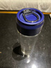 希诺（heenoor） 双层玻璃杯男女士泡茶杯隔热大容量水杯便携户外提环运动杯子 蓝色 400ml 实拍图